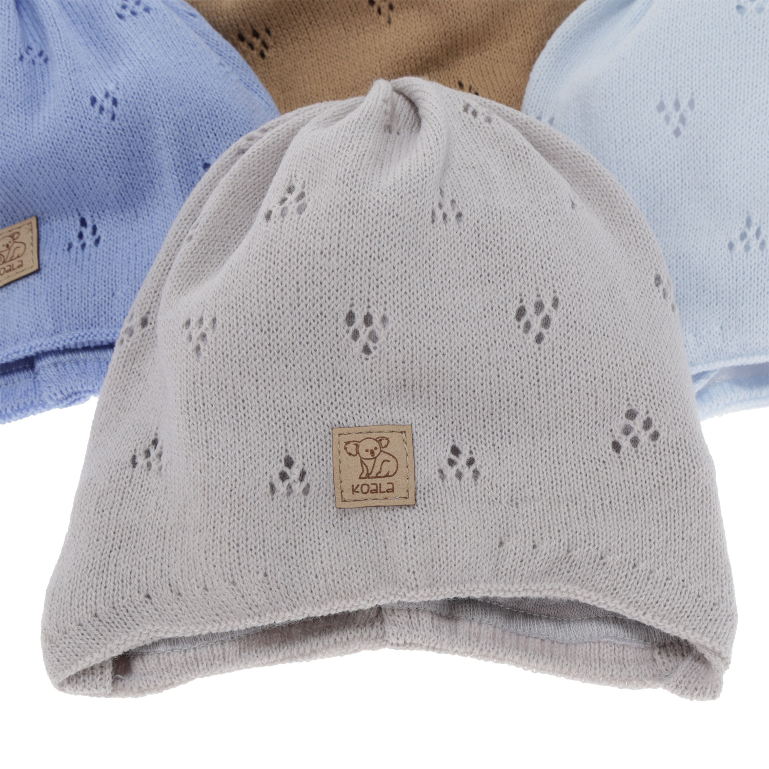 Dreng efterår/forår hue, blå, med bindebånd, Slate