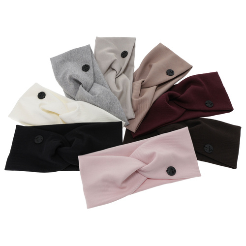 Dame efterår/forår pandebånd, sort, bomuld, Auri