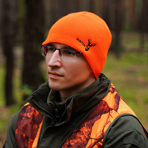 Herre vinterhue, orange, jæger, Hunter