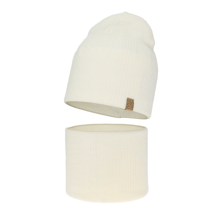 Pige efterår/forår sæt, cremefarvet, med merinould, Ricona