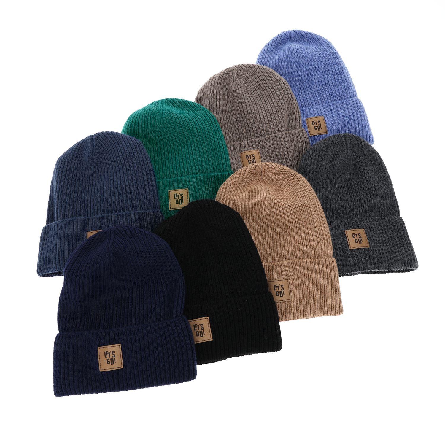 Dreng efterår/forår sæt: hue og halsvarmer, beige, 100% Merino Uld, Vanto