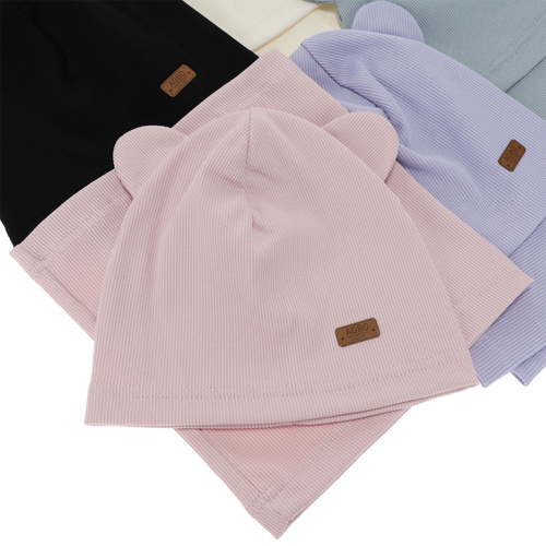 Pige efterår/forår sæt: hue og halsvarmer, bomuld, hvid Georgea