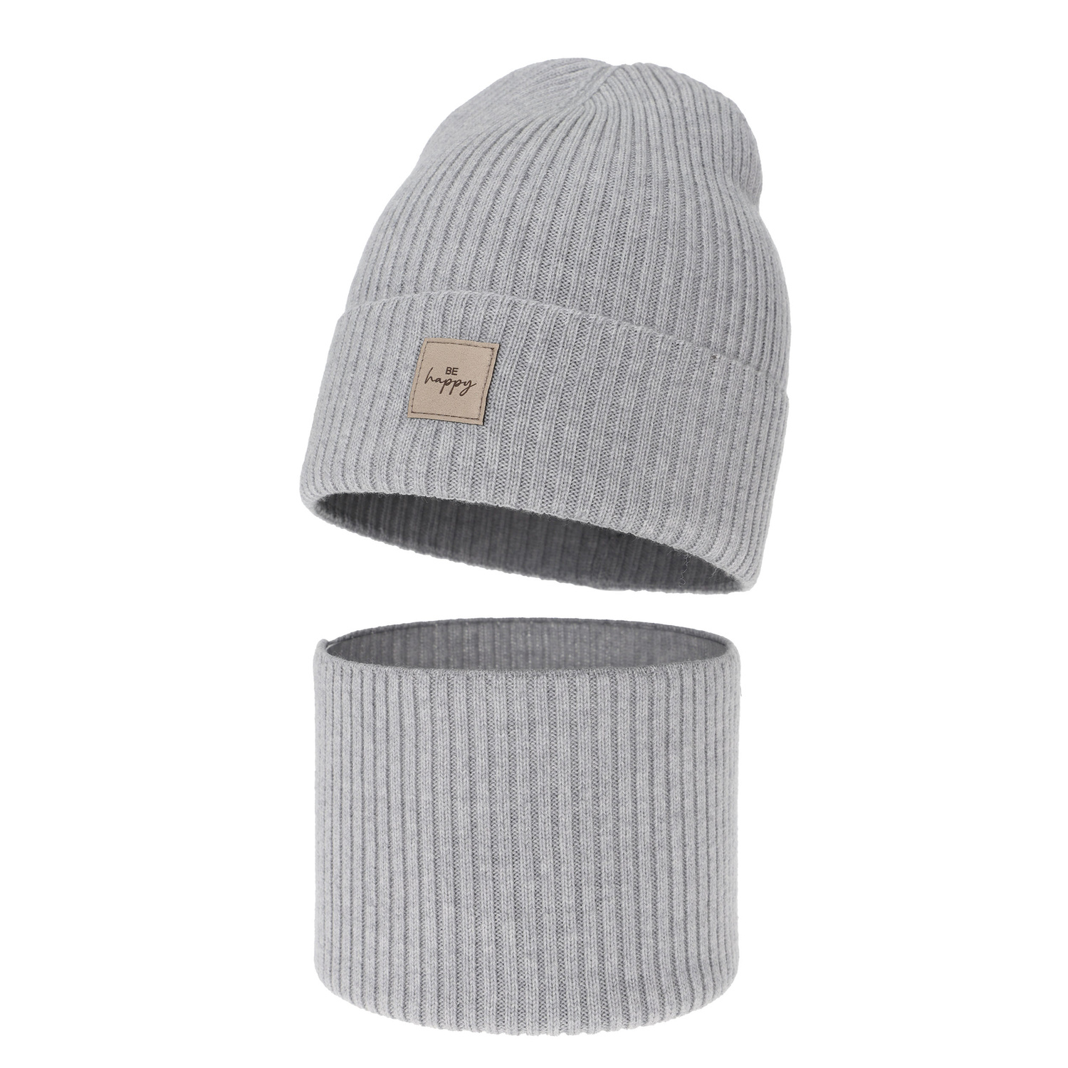 Pige efterår/forår sæt, grå, 100% Merino Uld, Vanita