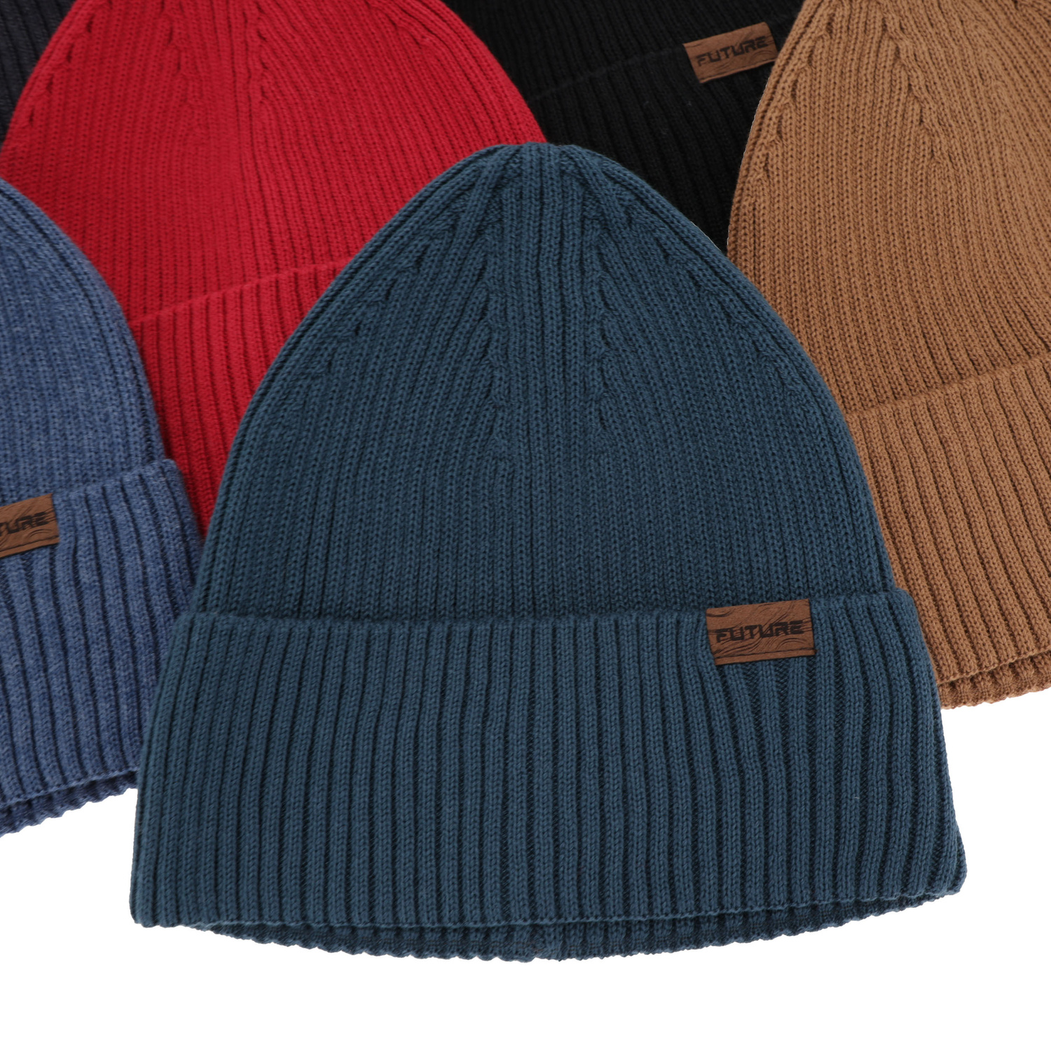 Herre vinterhue, med bomuld, sort, Moss