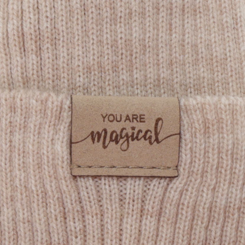 Pige efterår/forår sæt: hue og halsvarmer, sort, 100% Merino Uld, Magenta