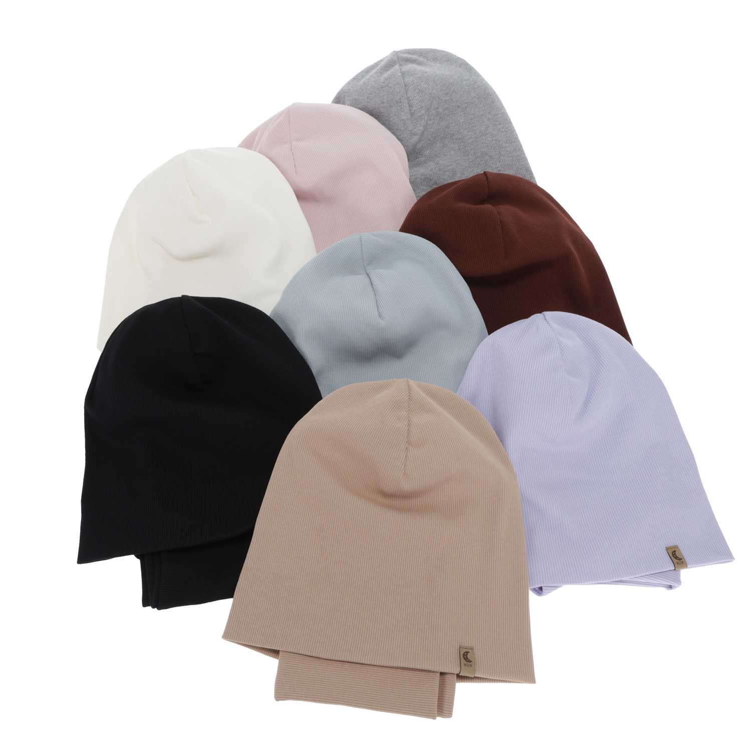 Pige efterår/forår sæt: hue og halsvarmer, bomuld, beige, Bravura