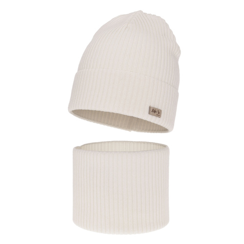 Pige efterår/forår sæt, hvid, med merinould, Itra