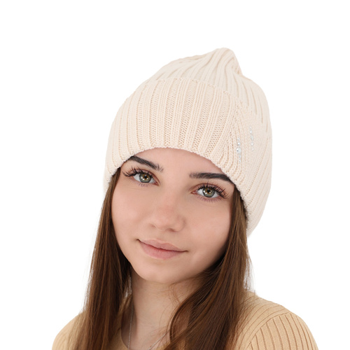 Dame vinterhue, grå, 100% Merino Uld, Ariga