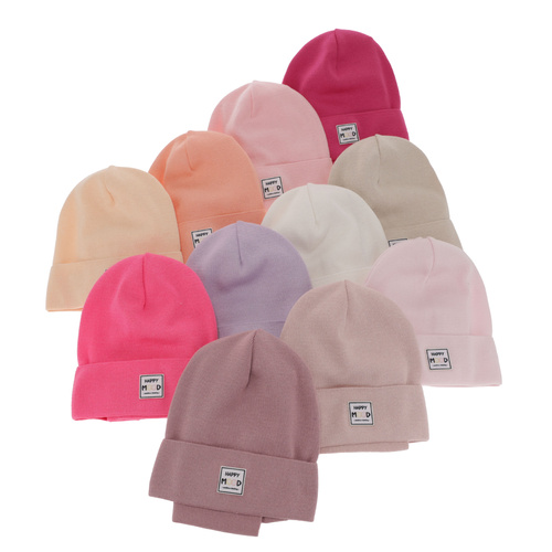 Pige efterår/forår sæt: hue og halsvarmer, med bomuld, rosa, Mersila