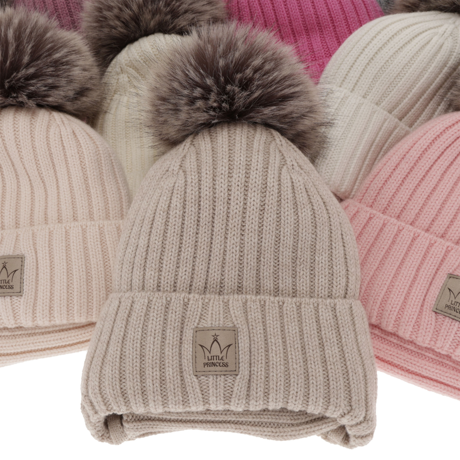 Pige vintersæt: hue og halsrør, grå, 100% Merino uld, med bindebånd, foret med merinould polarfleece, Martina