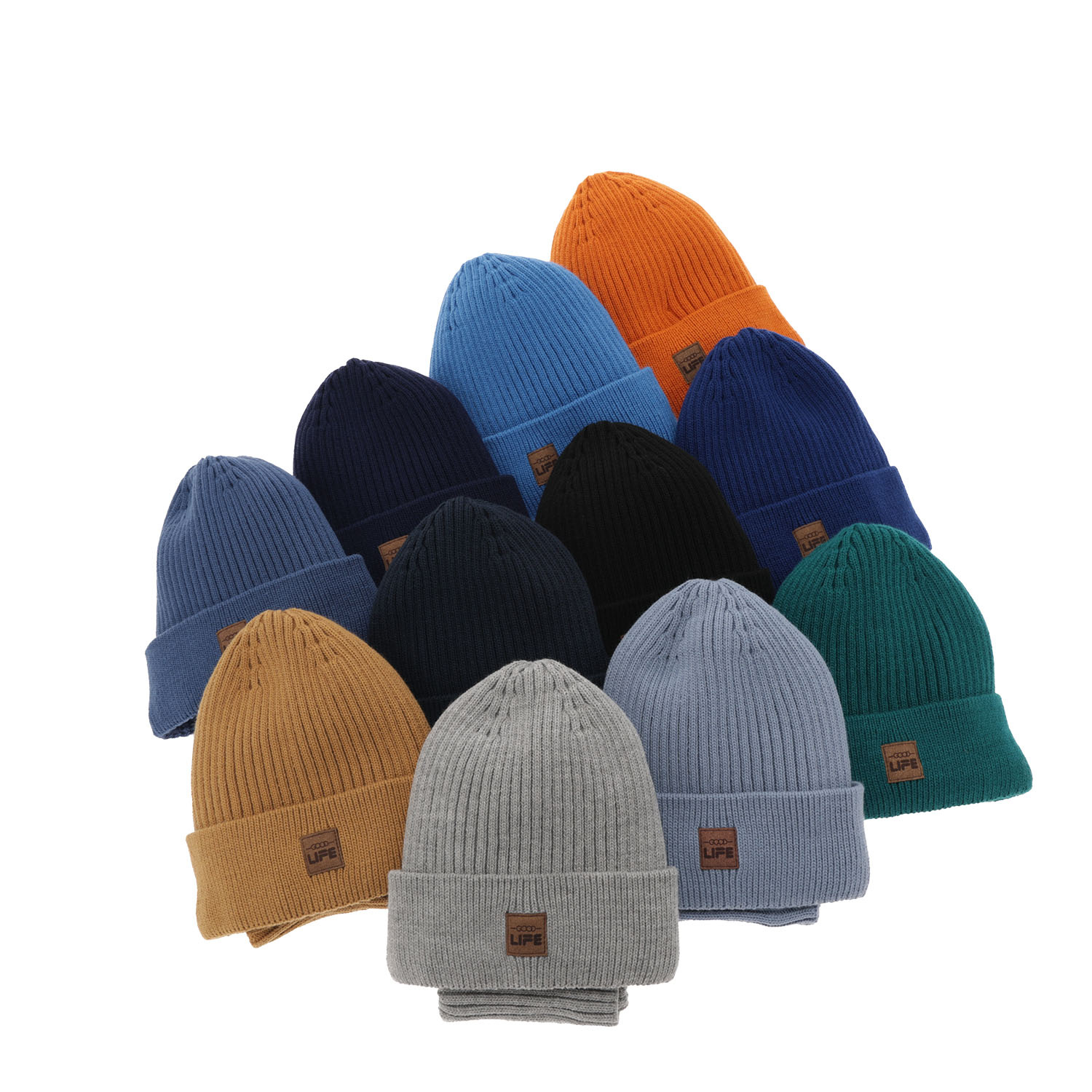 Dreng vintersæt: hue og halsrør, camel, Basilio