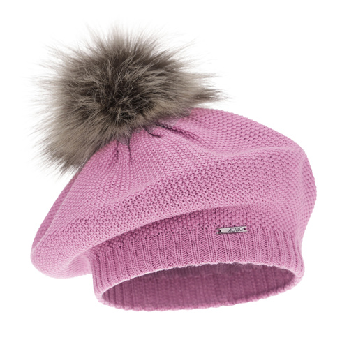 Dame vinterhue, violet, med merinould, Bonnie