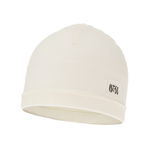 Dreng efterår/forår hat, kremfarben, med Niki mærkat, Beret