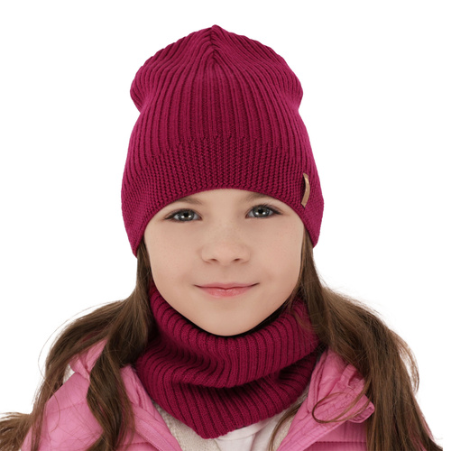 Pige efterår/forår sæt, rosa, med merinould, Chelsie