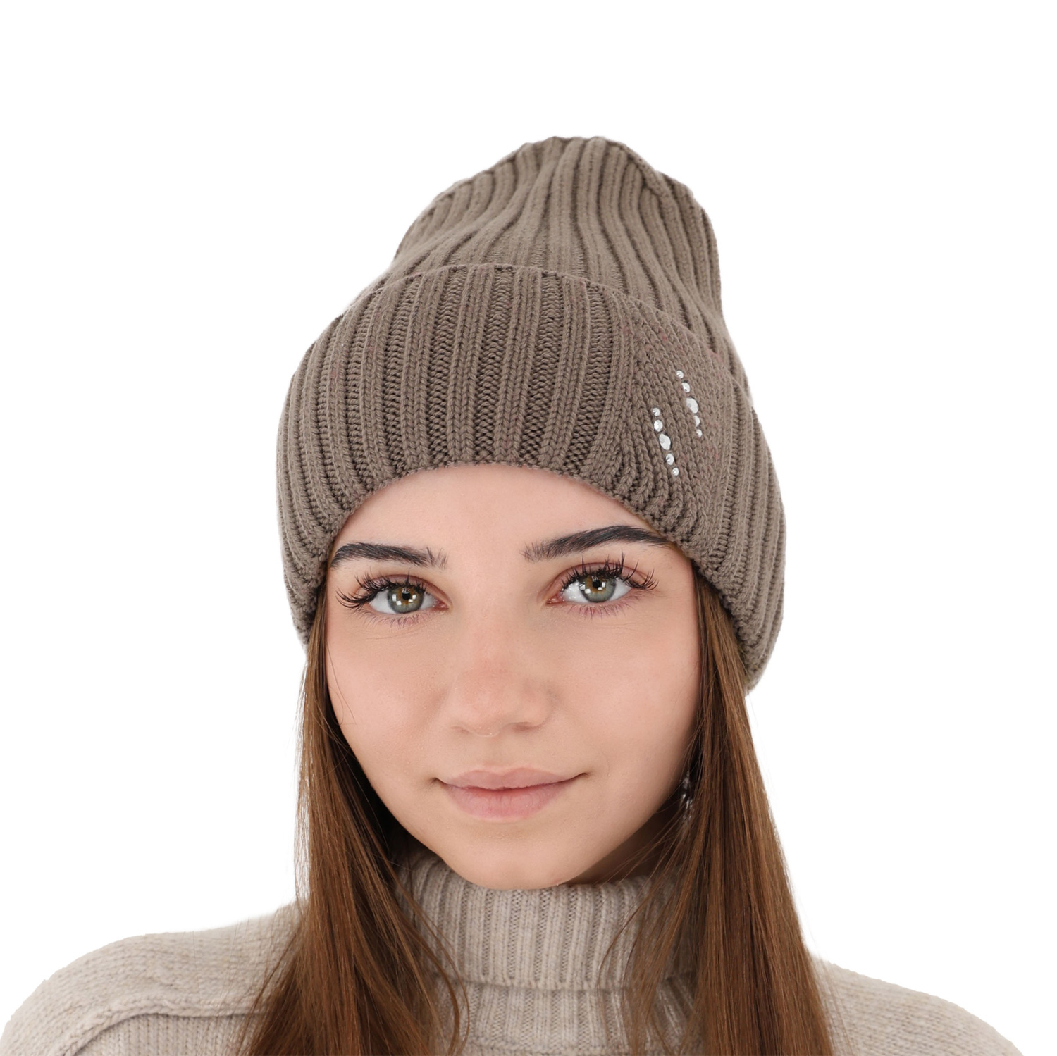 Dame vinterhue, rosa, med merinould, Ariga