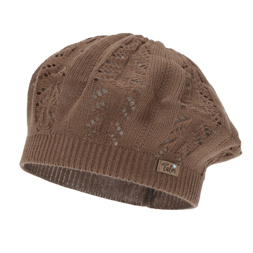 Pige efterår/forår beret, brun, Kevira