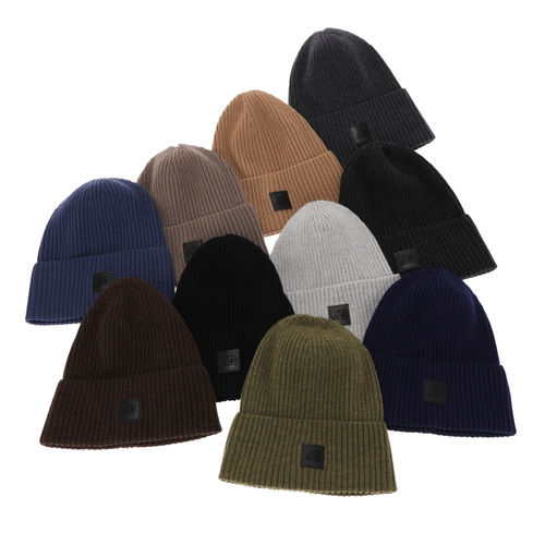 Herre vinter/efterår hue, grå, 100% Merino Uld, Matias