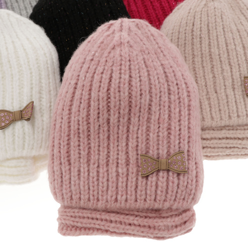 Pige vintersæt: hue og halsvarmer, lilla, Ingrid