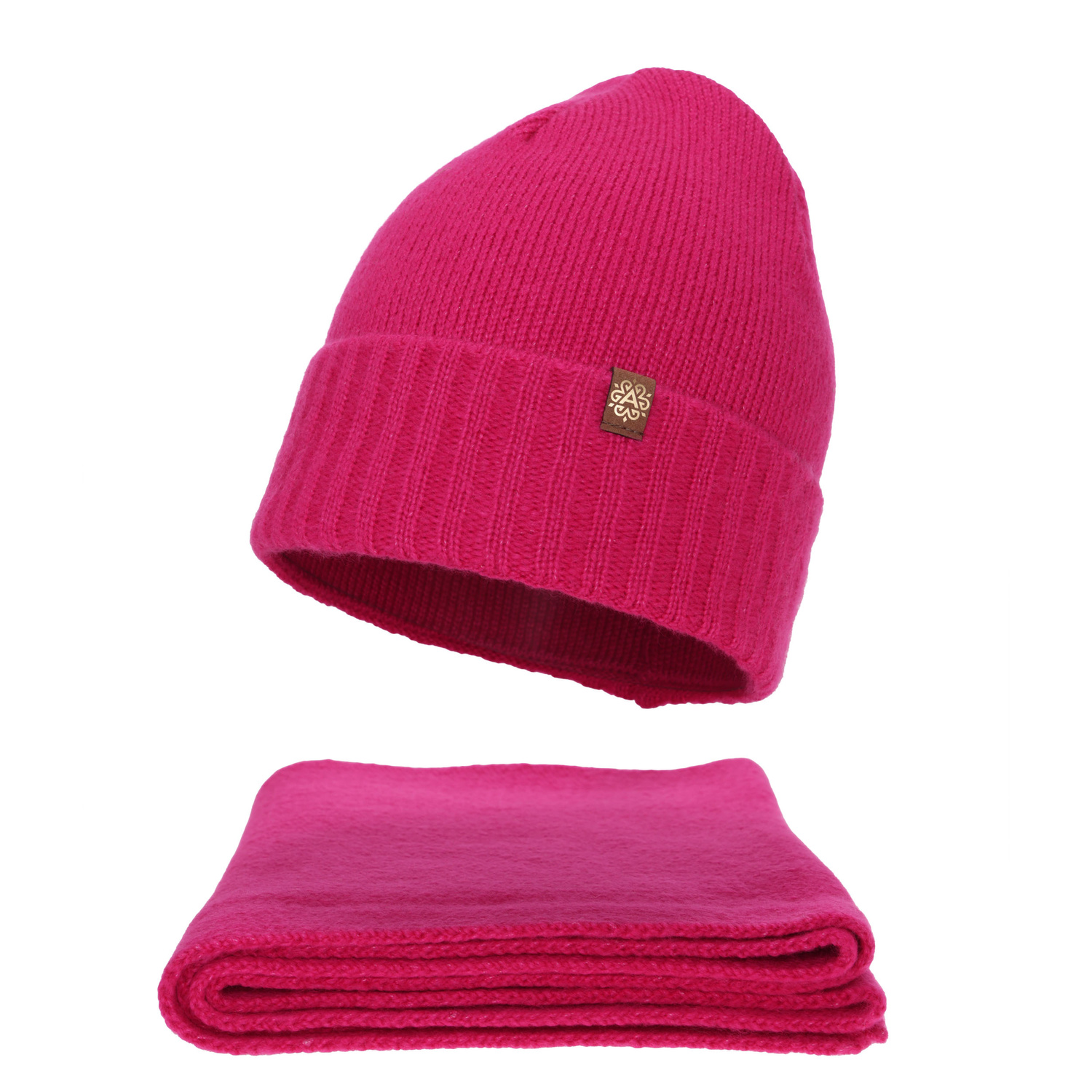 Dame vintersæt: hue og tørklæde, amarant, Shasta