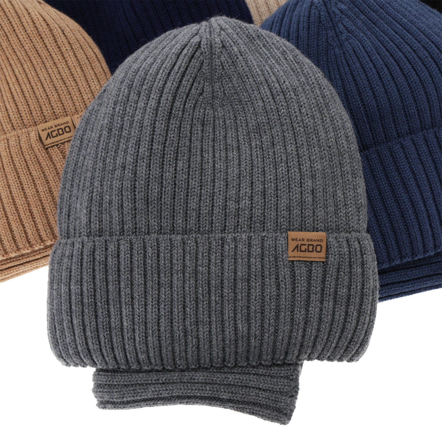 Dreng vintersæt (hue og halsvarmer), 100% Merino Uld, foret med merinould, sort, Domin