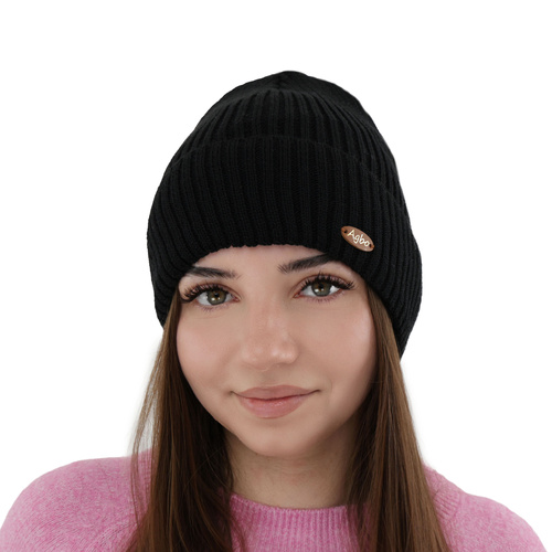 Vinterhue til kvinder, lyserød, med merinould Shila