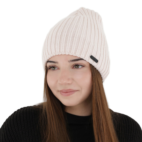 Dame vinterhue, lyserød, med merinould, Soletta