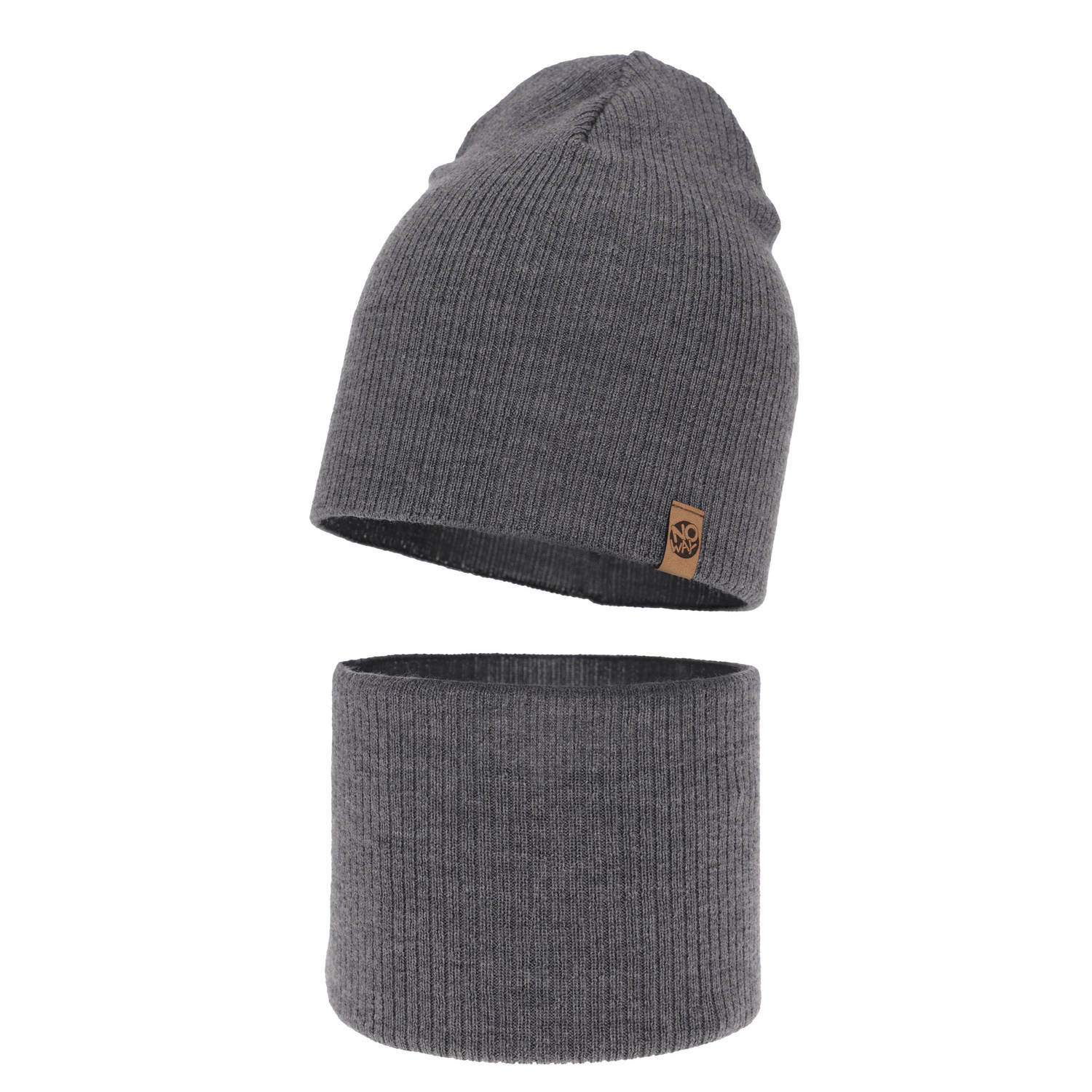 Dreng efterår/forår sæt, grå, 100% Merino Uld, Richi