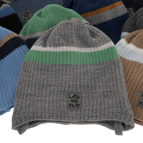 Dreng efterår/forår hue, orange, med bindebånd, Oliver